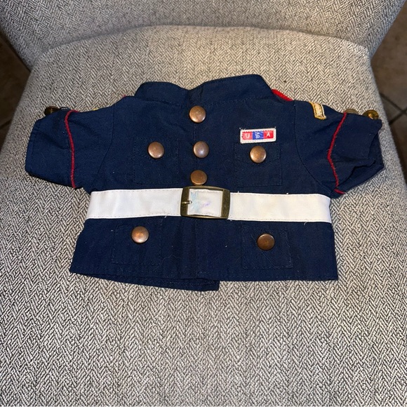 Build a Bear Blue Military Dress Uniform Jacket Army Navy Marines Top RARE HTF - Picture 1 of 11